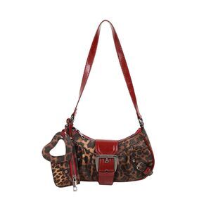 3812 Y2k Shoulder Bag Buckle Western Vintage Hobo Pu Leather Handbags